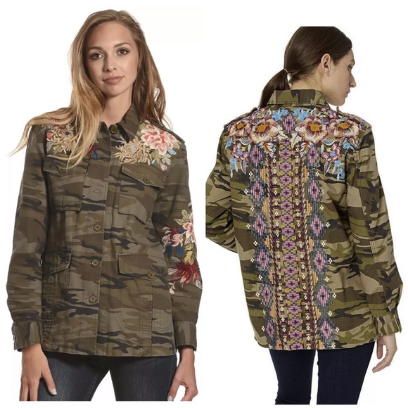Johnny Was Jackets & Blazers - Johnny Was Caila Boho Embroidered Military Jacket